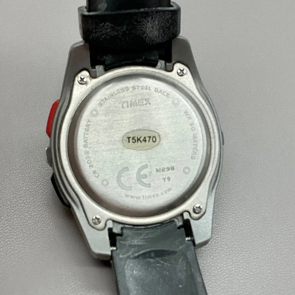 Timex Watch Mens T5K470 Health Touch Heart Rate Monitor Digital 42mm NEW BATTERY